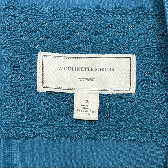 Anthropologie Baikal Dress By Moulinette Souers Size 2 Floral Teal Fit & Flare - Picture 14 of 16